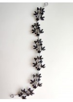 Елегантна мека диадема украса за коса с кристали в черно